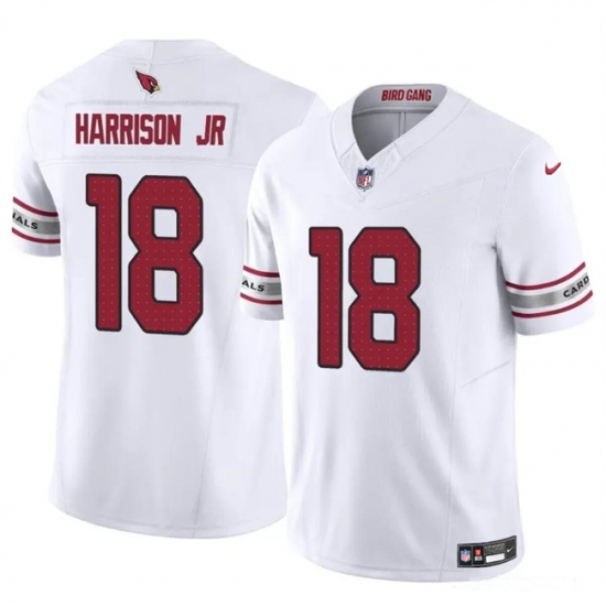 Men's Arizona Cardinals #18 Marvin Harrison Jr White 2024 Draft F.U.S.E. Vapor Untouchable Limited Football Stitched Jersey - Ujersey