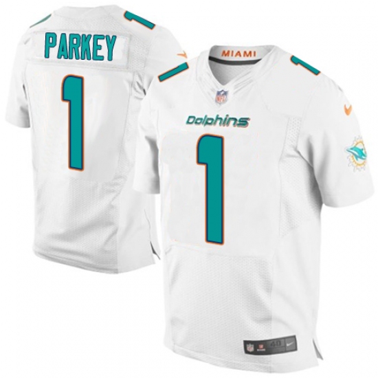 Men's Nike Miami Dolphins #1 Cody Parkey Elite White NFL Jersey - Ujersey