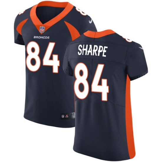 Men's Nike Denver Broncos #84 Shannon Sharpe Navy Blue Alternate Vapor Untouchable Elite Player NFL Jersey - Ujersey
