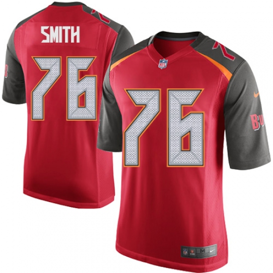 Men's Nike Tampa Bay Buccaneers #76 Donovan Smith Game Red Team Color NFL Jersey - Ujersey