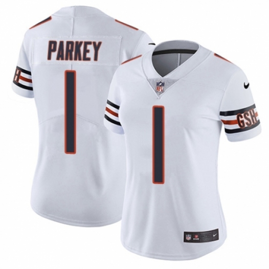 Women's Nike Chicago Bears #1 Cody Parkey White Vapor Untouchable Limited Player NFL Jersey - Ujersey