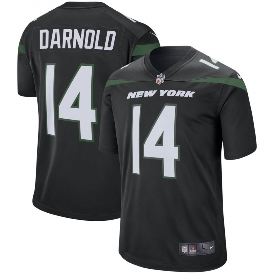 Men's New York Jets #14 Sam Darnold Nike Black Player Game Jersey - Ujersey