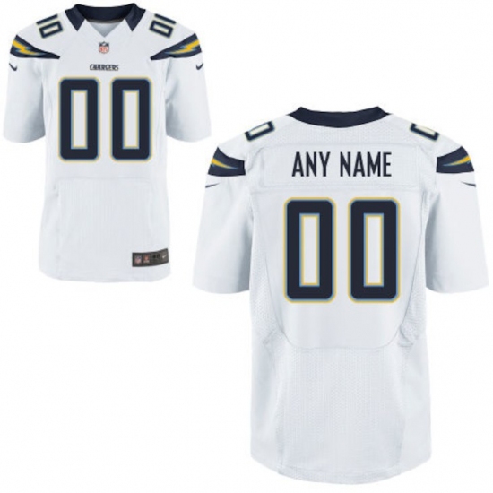 Men's Los Angeles Chargers Nike White Custom Elite Jersey - Ujersey