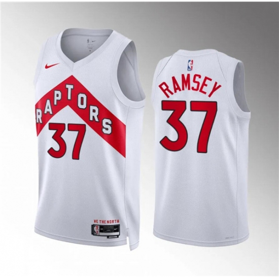 Men's Toronto Raptors #37 Jahmi'us Ramsey White Association Edition Stitched Basketball Jersey - Ujersey