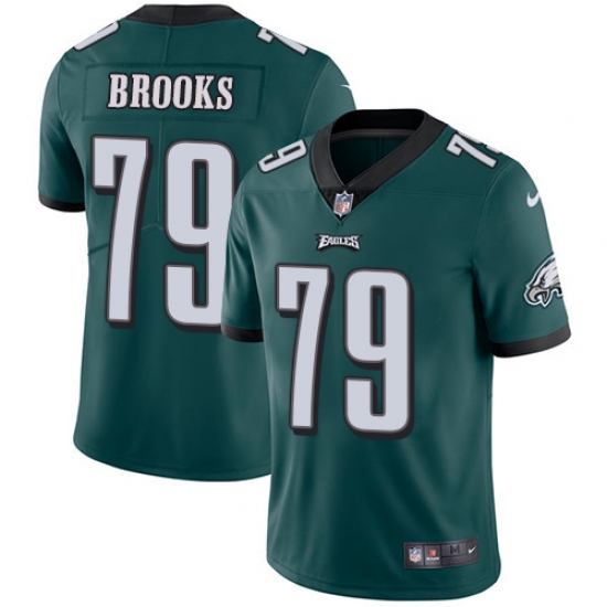 Youth Nike Philadelphia Eagles #79 Brandon Brooks Midnight Green Team Color Vapor Untouchable Limited Player NFL Jersey - Ujersey