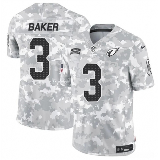 Men's Arizona Cardinals #3 Budda Baker 2024 F.U.S.E. Arctic Camo Salute to Service Limited Football Stitched Jersey - Ujersey