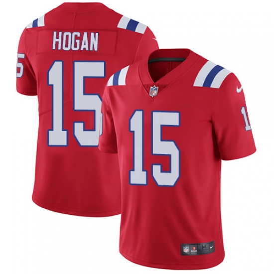 Youth Nike New England Patriots #15 Chris Hogan Red Alternate Vapor Untouchable Limited Player NFL Jersey - Ujersey