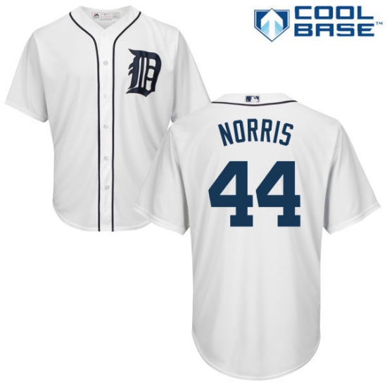 Men's Majestic Detroit Tigers #44 Daniel Norris Replica White Home Cool Base MLB Jersey - Ujersey