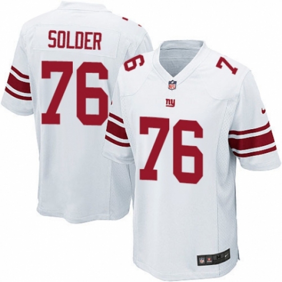 Men's Nike New York Giants #76 Nate Solder Game White NFL Jersey - Ujersey