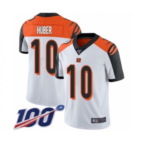 Men's Cincinnati Bengals #10 Kevin Huber White Vapor Untouchable Limited Player 100th Season Football Jersey - Ujersey