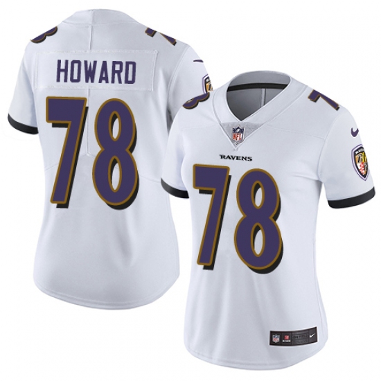 Women's Nike Baltimore Ravens #78 Austin Howard White Vapor Untouchable Limited Player NFL Jersey - Ujersey