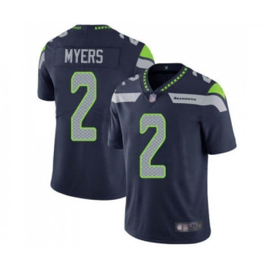 Men's Seattle Seahawks #2 Jason Myers Navy Blue Team Color Vapor Untouchable Limited Player Football Jersey - Ujersey