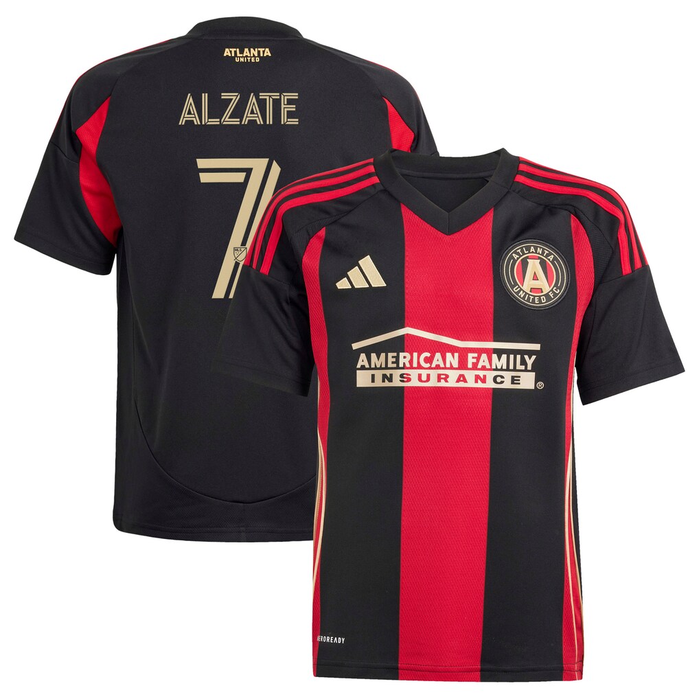 Youth Atlanta United FC Steven Alzate adidas Black The Connector Replica Jersey - Ujersey