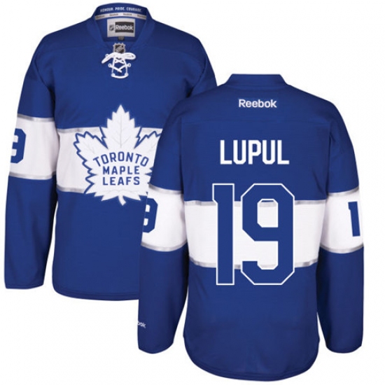 Men's Reebok Toronto Maple Leafs #19 Joffrey Lupul Authentic Royal Blue 2017 Centennial Classic NHL Jersey