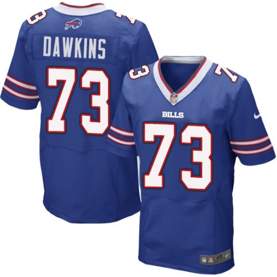 Men's Nike Buffalo Bills #73 Dion Dawkins Elite Royal Blue Team Color NFL Jersey