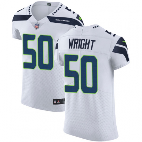Men's Nike Seattle Seahawks #50 K.J. Wright White Vapor Untouchable Elite Player NFL Jersey - Ujersey