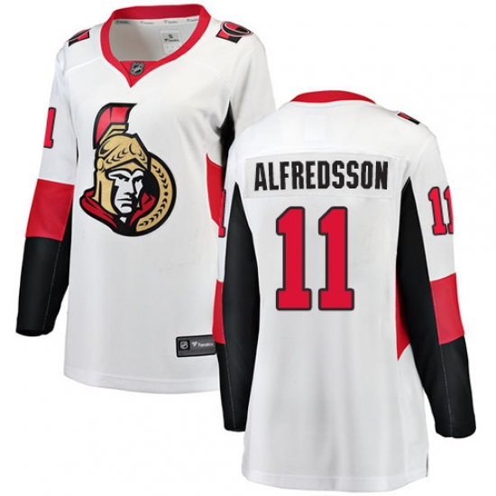 Women's Ottawa Senators #11 Daniel Alfredsson Fanatics Branded White Away Breakaway NHL Jersey - Ujersey