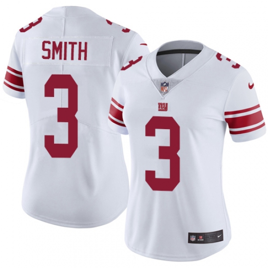 Women's Nike New York Giants #3 Geno Smith White Vapor Untouchable Limited Player NFL Jersey - Ujersey