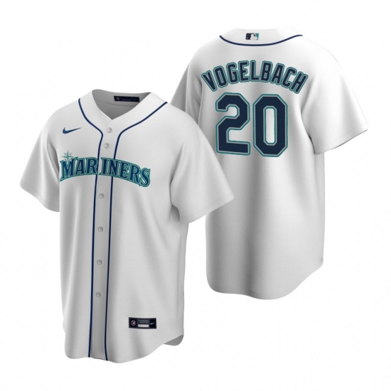 Men's Nike Seattle Mariners #20 Daniel Vogelbach White Home Stitched Baseball Jersey - Ujersey