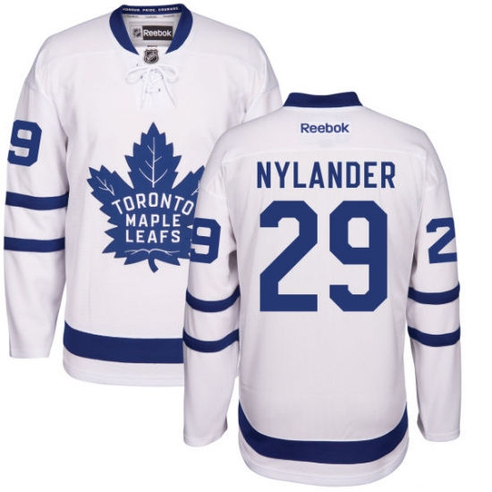 Men's Reebok Toronto Maple Leafs #29 William Nylander Authentic White Away NHL Jersey - Ujersey