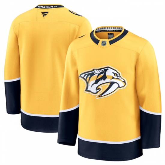 Men's Nashville Predators Blank Gold 2024-25 Home Stitched Hockey Jersey - Ujersey