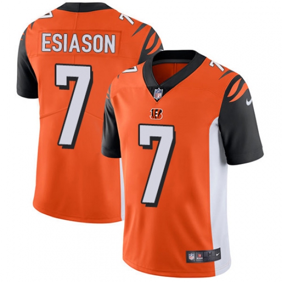 Men's Nike Cincinnati Bengals #7 Boomer Esiason Vapor Untouchable Limited Orange Alternate NFL Jersey - Ujersey