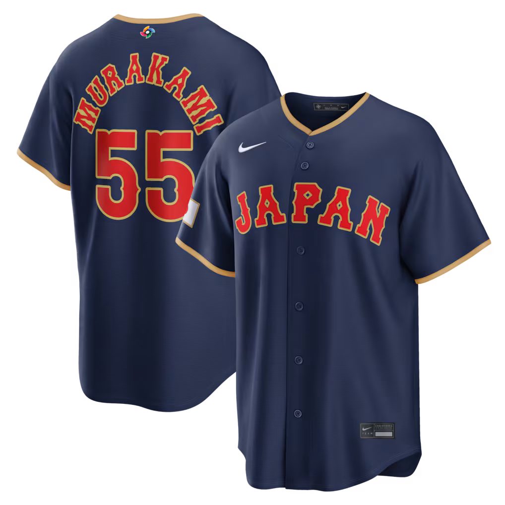 Men's Japan Baseball Munetaka Murakami Nike Navy 2026 World Baseball Classic Road Stadium Jersey - Ujersey