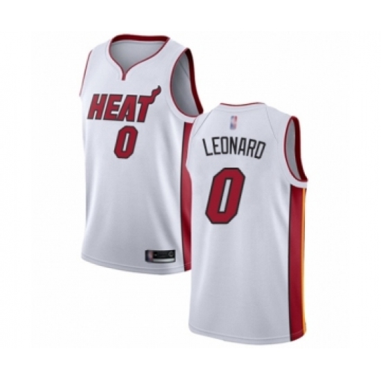 Women's Miami Heat #0 Meyers Leonard Swingman White Basketball Jersey - Association Edition - Ujersey