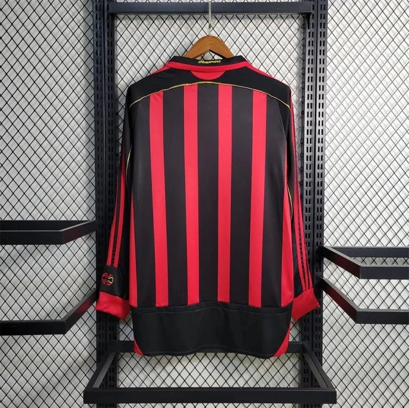 AC Milan Retro Soccer Jersey Home Long Sleeve Custom Shirt 2006/07 - ujerseystore