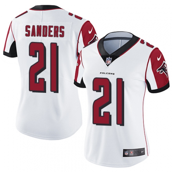 Women's Nike Atlanta Falcons #21 Deion Sanders White Vapor Untouchable Limited Player NFL Jersey - Ujersey