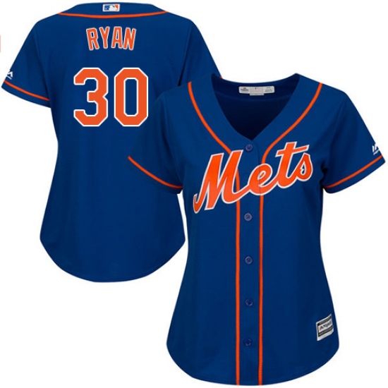 Women's Majestic New York Mets #30 Nolan Ryan Replica Royal Blue Alternate Home Cool Base MLB Jersey - Ujersey