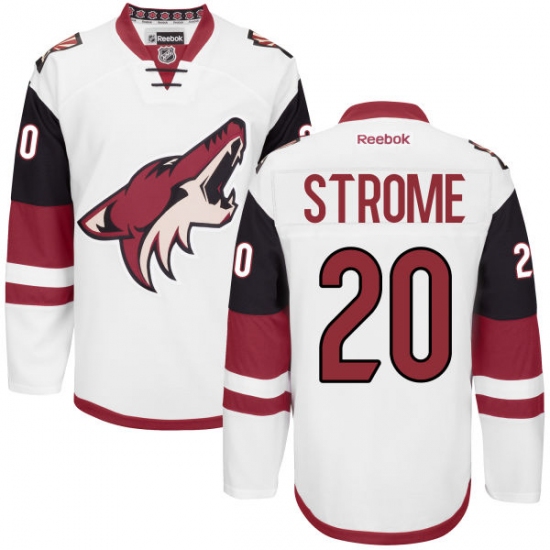 Men's Reebok Arizona Coyotes #20 Dylan Strome Authentic White Away NHL Jersey - Ujersey