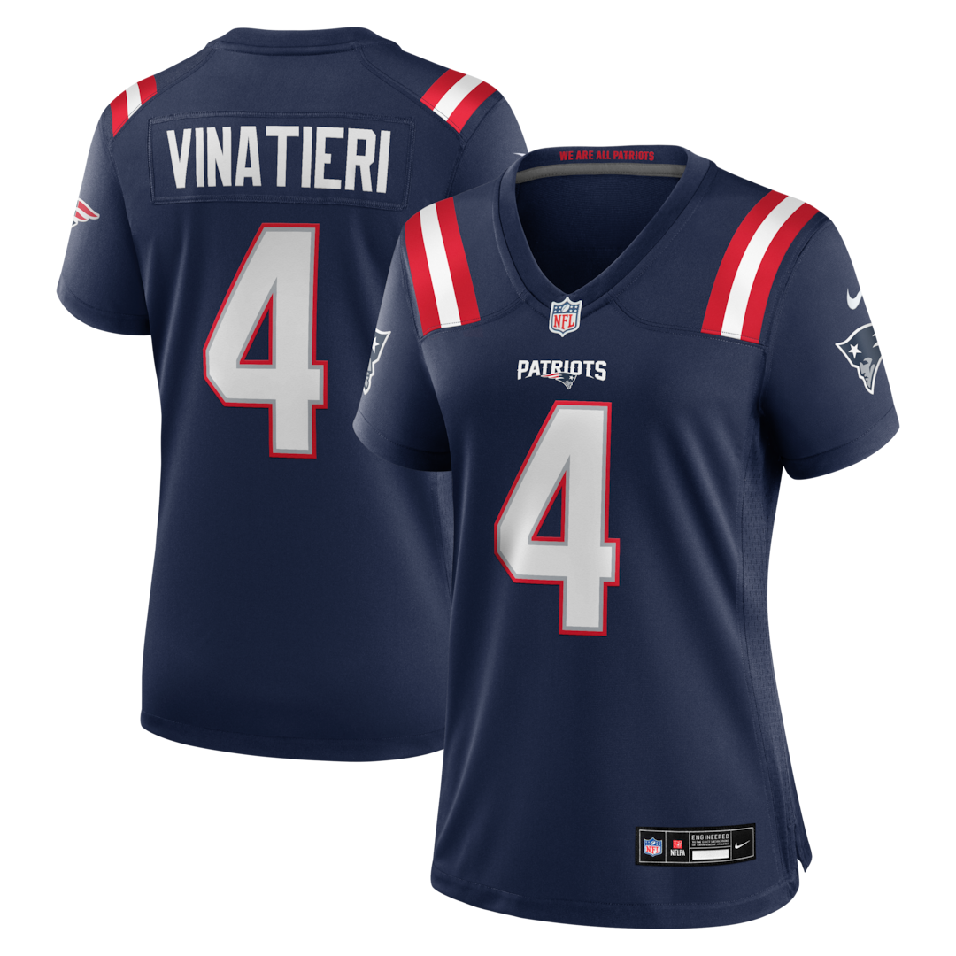 Women's New England Patriots Adam Vinatieri Nike Navy Team Retired Game Jersey