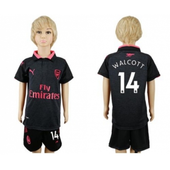 Arsenal #14 Walcott Sec Away Kid Soccer Club Jersey