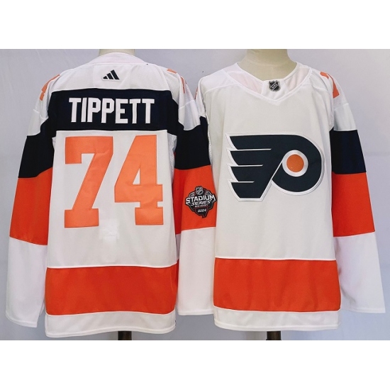 Men's Philadelphia Flyers #74 Owen Tippett White 2024 Stadium Series Stitched Jersey - Ujersey
