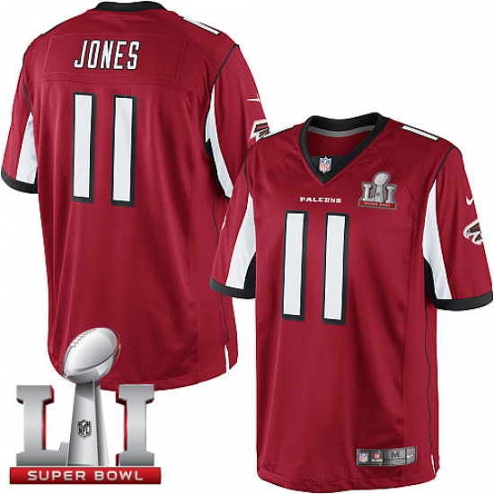 Men's Nike Atlanta Falcons #11 Julio Jones Red Team Color Super Bowl LI 51 Vapor Untouchable Limited Player NFL Jersey - Ujersey
