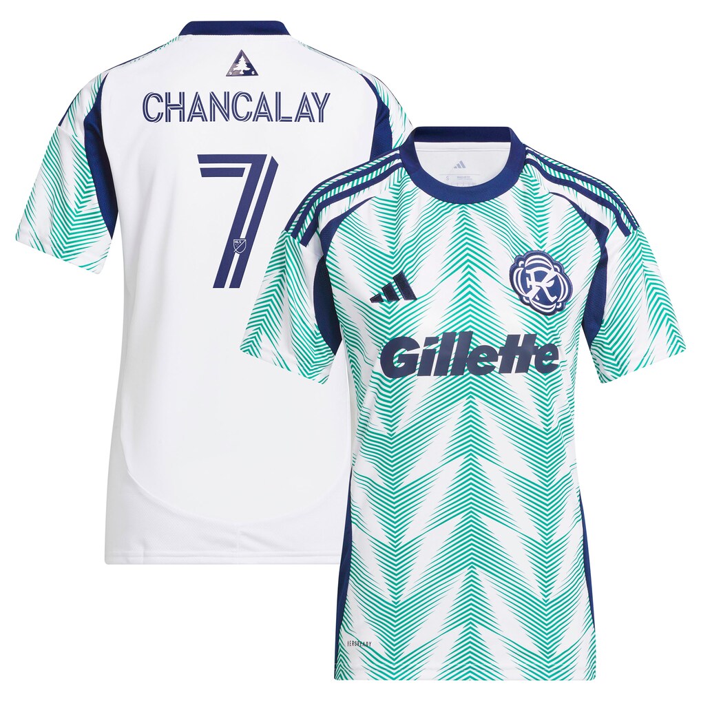 Women's New England Revolution Tomás Chancalay adidas White 2025 Eastern White Pine x Flag of New England Replica Player Jersey - Ujersey
