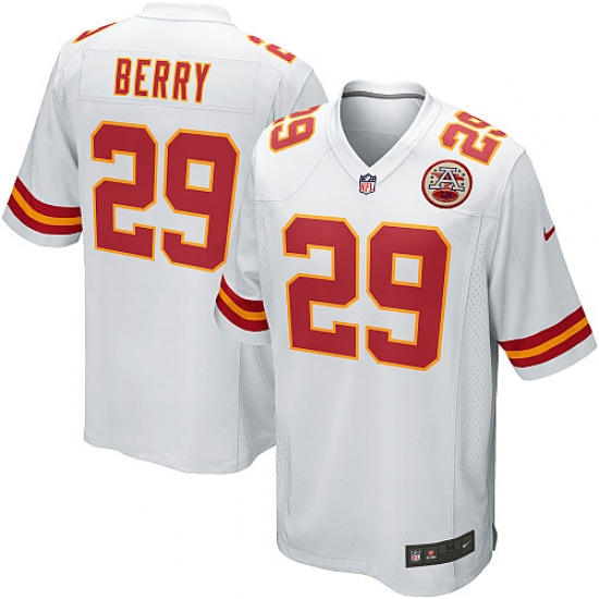Men's Nike Kansas City Chiefs #29 Eric Berry Game White NFL Jersey - Ujersey