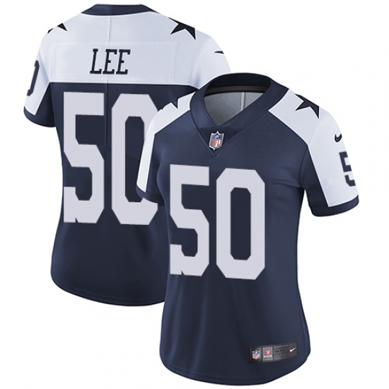 Women's Nike Dallas Cowboys #50 Sean Lee Navy Blue Throwback Alternate Vapor Untouchable Limited Player NFL Jersey - Ujersey