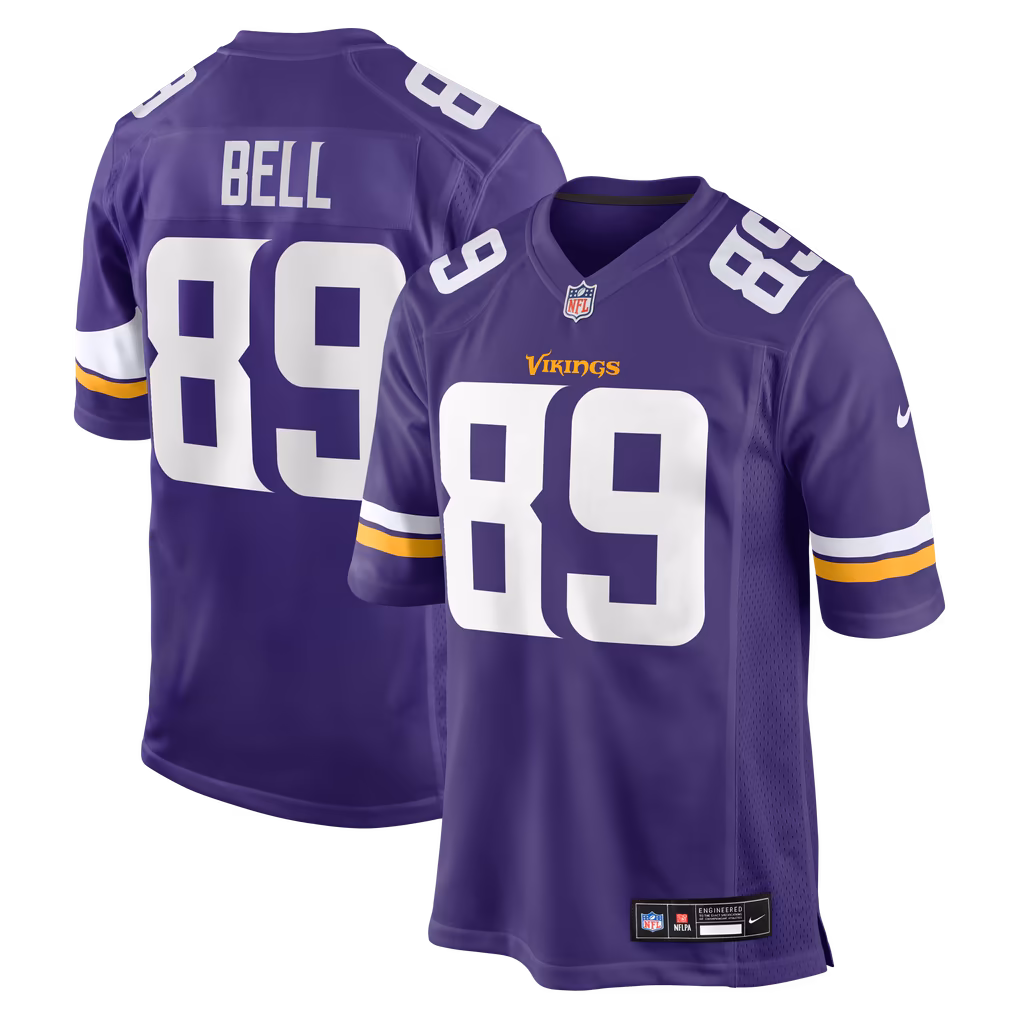 Men's Minnesota Vikings Dillon Bell Nike Purple Team Game Jersey