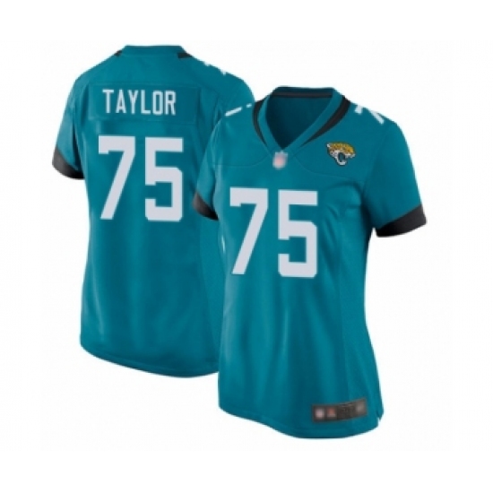 Women's Jacksonville Jaguars #75 Jawaan Taylor Game White Football Jersey - Ujersey