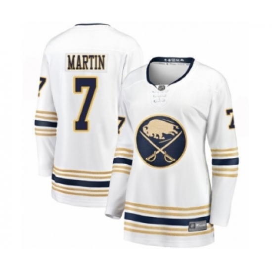 Women's Buffalo Sabres #7 Rick Martin Fanatics Branded White 50th Season Breakaway Hockey Jersey - Ujersey