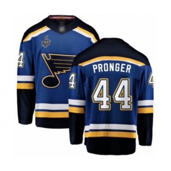Men's St. Louis Blues #44 Chris Pronger Fanatics Branded Royal Blue Home Breakaway 2019 Stanley Cup Final Bound Hockey Jersey - Ujersey