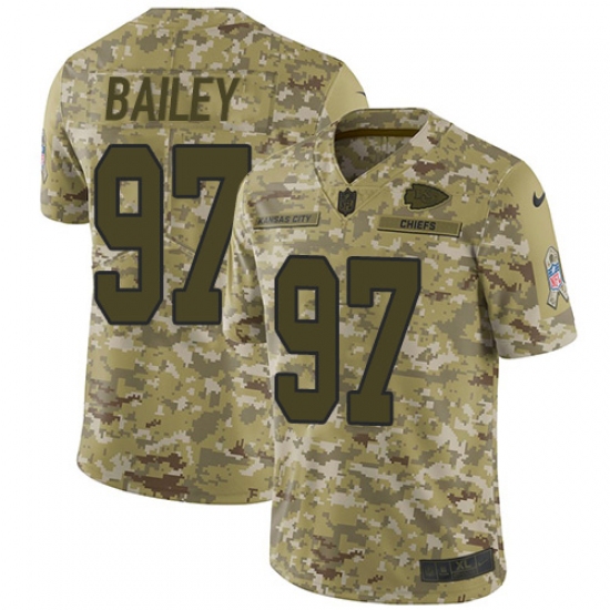 Youth Nike Kansas City Chiefs #97 Allen Bailey Limited Camo 2018 Salute to Service NFL Jersey - Ujersey
