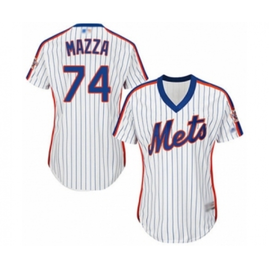 Women's New York Mets #74 Chris Mazza Authentic White Alternate Cool Base Baseball Player Jersey - Ujersey