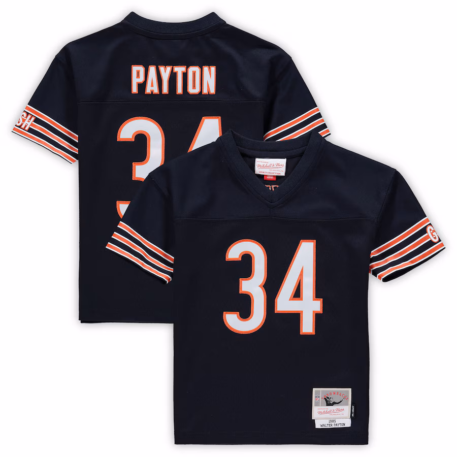 Preschool Chicago Bears Walter Payton Mitchell & Ness Navy Retired Legacy Jersey - Ujersey
