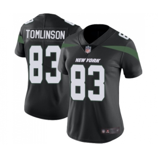 Women's New York Jets #83 Eric Tomlinson Black Alternate Vapor Untouchable Limited Player Football Jersey - Ujersey