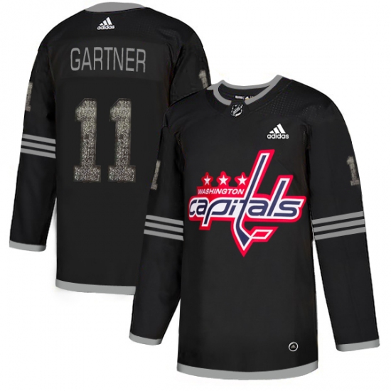 Men's Adidas Washington Capitals #11 Mike Gartner Black Authentic Classic Stitched NHL Jersey - Ujersey