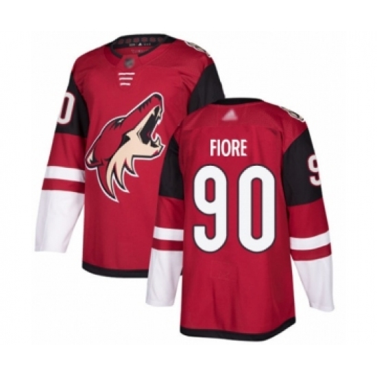 Youth Arizona Coyotes #90 Giovanni Fiore Authentic Burgundy Red Home Hockey Jersey - Ujersey