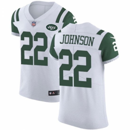 Men's Nike New York Jets #22 Trumaine Johnson White Vapor Untouchable Elite Player NFL Jersey - Ujersey